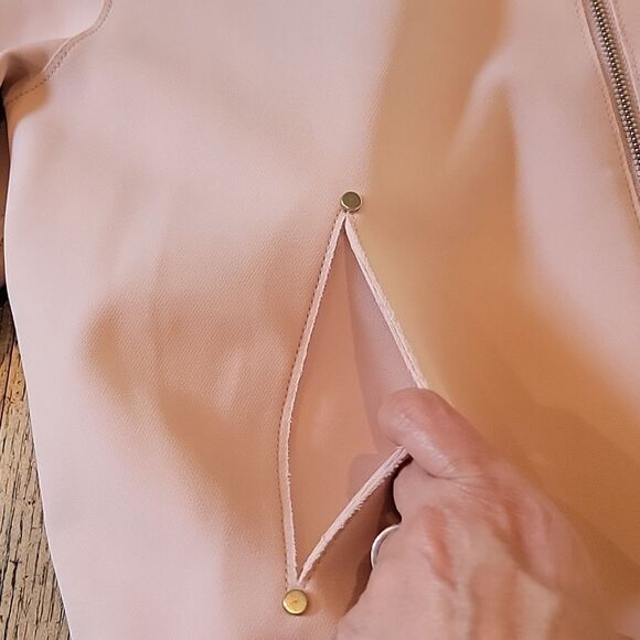 Blush pink light bomber jacket size S Outline NWOT - Picture 5 of 9